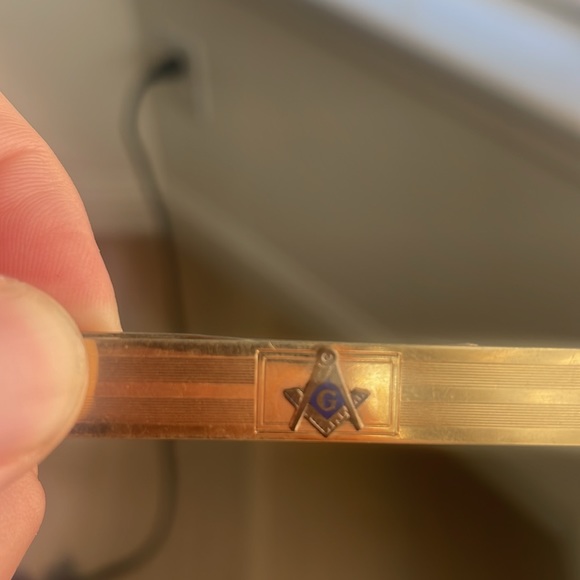 Vintage 12k Gold filled Masonic Money Clip - Picture 2 of 6